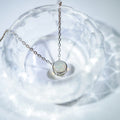 Crystal Opal Necklace with Heart Shaped Back