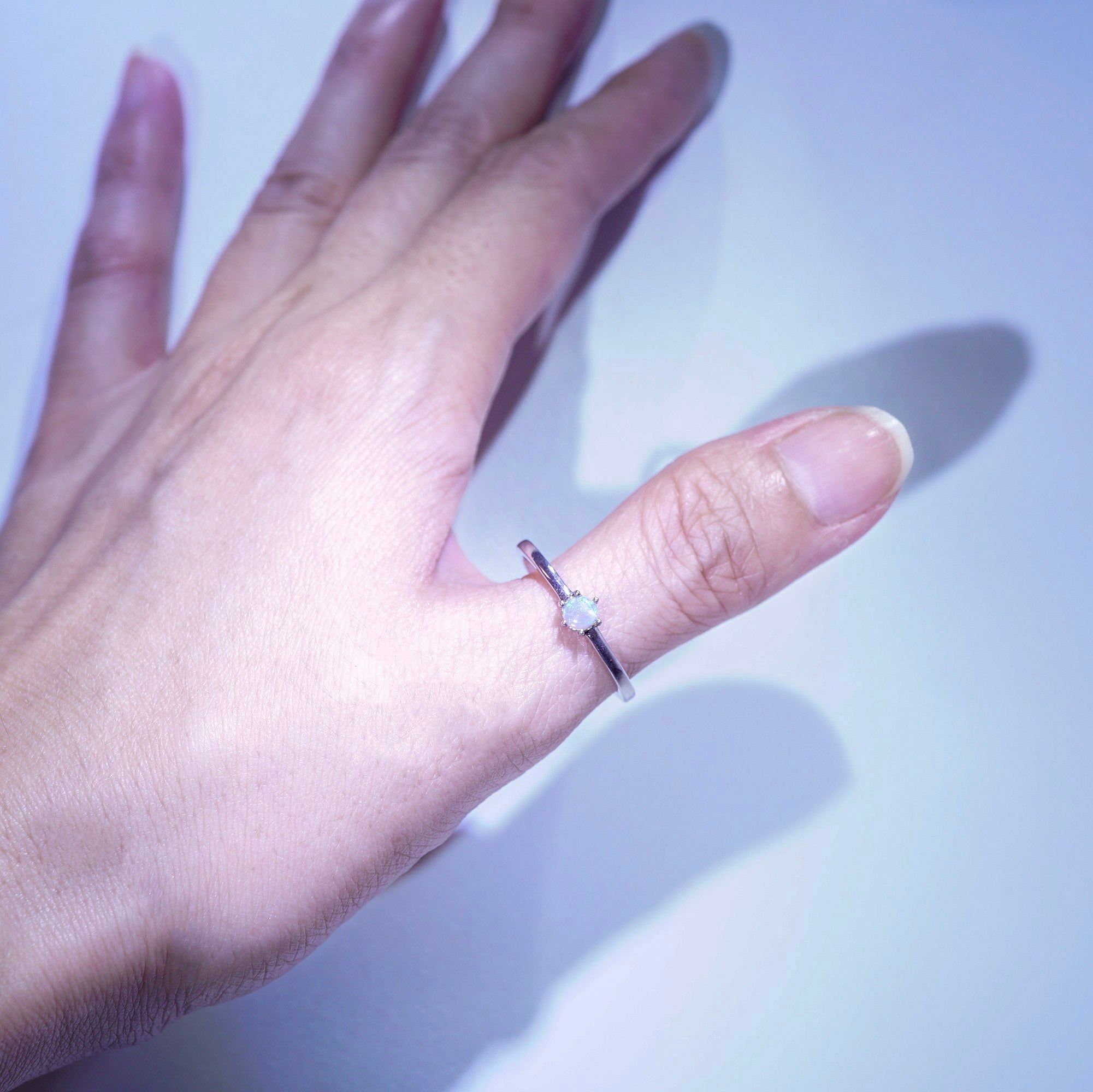 Sterling Silver Crystal Opal Ring | Mined from Coober Pedy, Australia