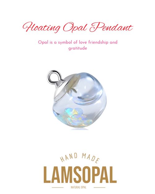 Floating Opal Pendant by Lamsopal on a white background