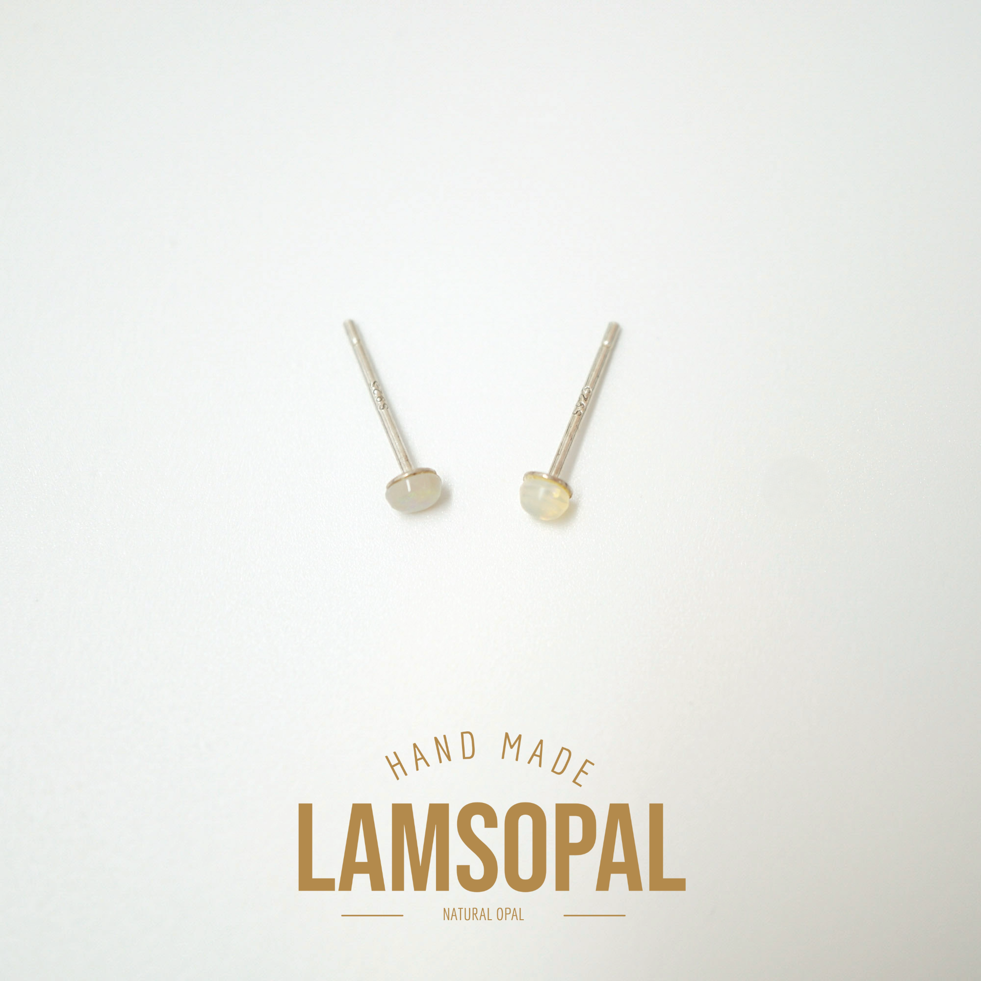 Green Light Opal Sterling Silver Earrings