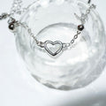 Heart Shaped Opal Silver Bracelet, Mined from Coober Pedy, Australia