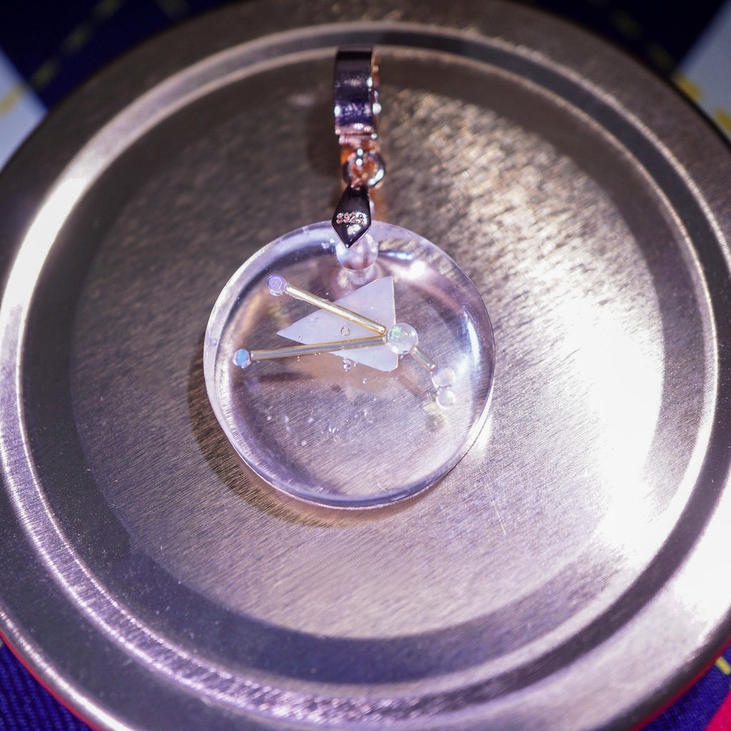 Handmade Astronomy Aries Opal Pendant Necklace, Mined from Coober Pedy, Australia