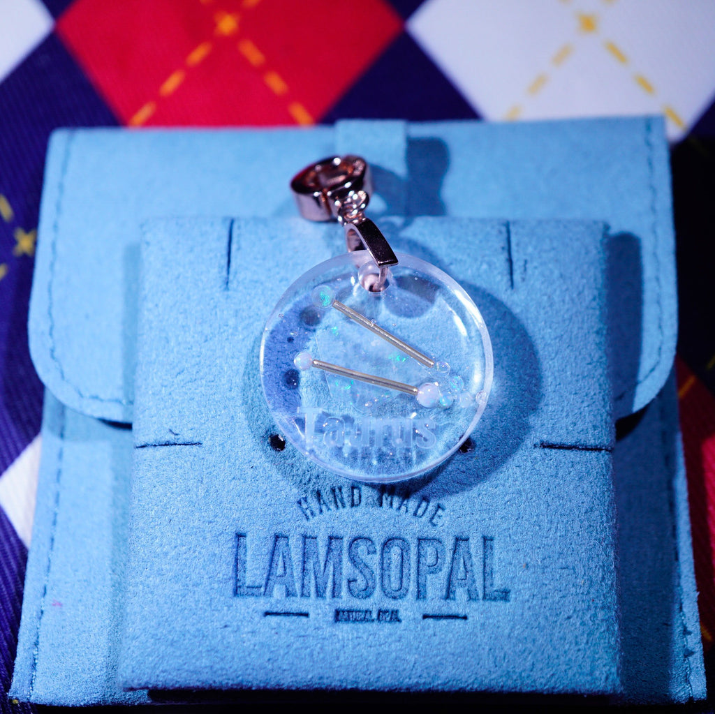 Rose Plated Sterling Silver Taurus Sign Opal Pendant with LamsOpal Jewellery Packaging Back