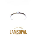 White Round Opal Ring, Mined from Coober Pedy, Australia